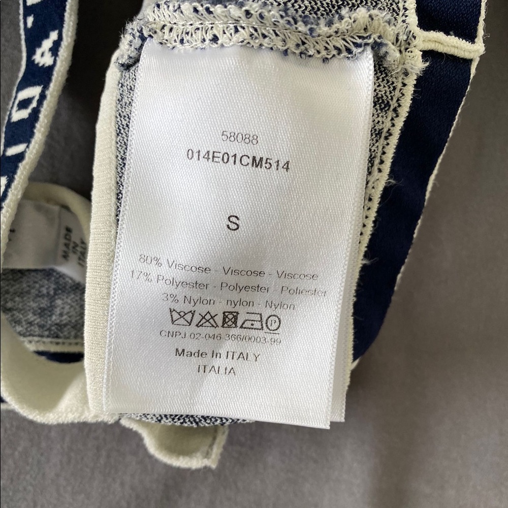 Christian Dior Bralette Blue Oblique Technical Cotton - Picture 6 of 6